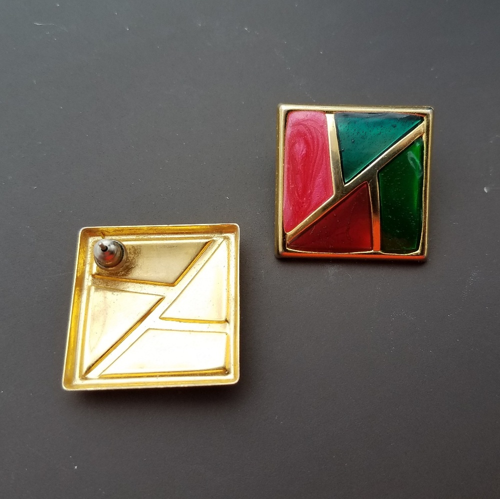 Retro Style Geometric Earrings